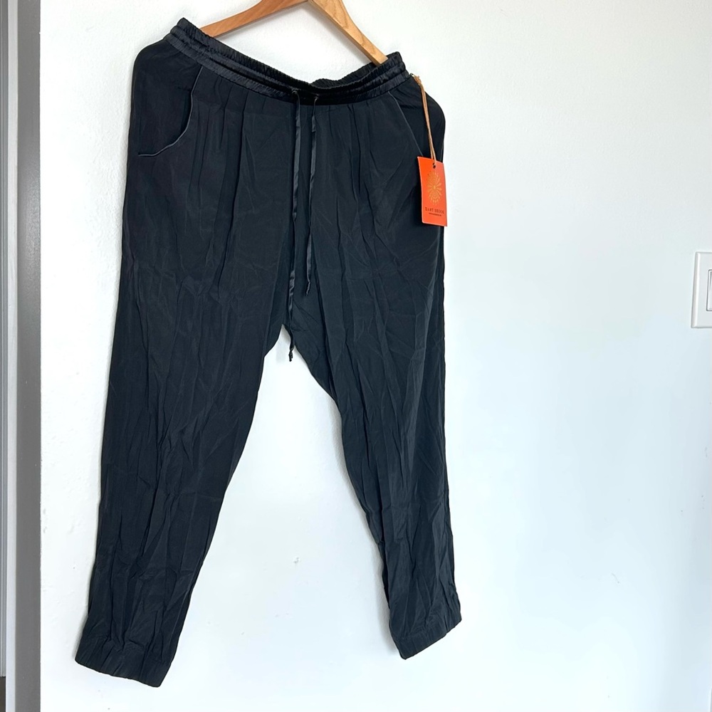 Ramy Brook Black Drawstring Jogger Pants